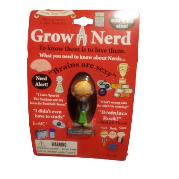 Grow-A-Nerd Collectible Figure – “Brains Are Sexy!” Expandable Toy - Picture 1 of 2